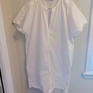 Vince cotton tunic v neck dress